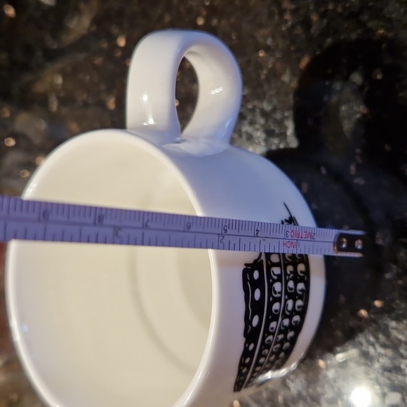 NWOT Set of 4 porcelain coffee cups with stand - Picture 6 of 6